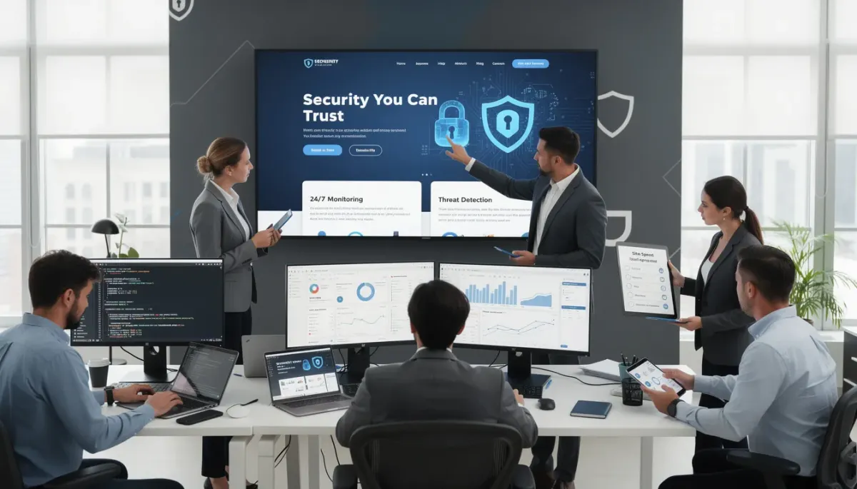 The image depicts a satisfied HVAC business owner sitting at their desk, reviewing positive online reviews on a computer. The owner appears pleased with the feedback, reflecting the success of their HVAC services and effective digital marketing strategies, which enhance their local search presence and attract more customers.