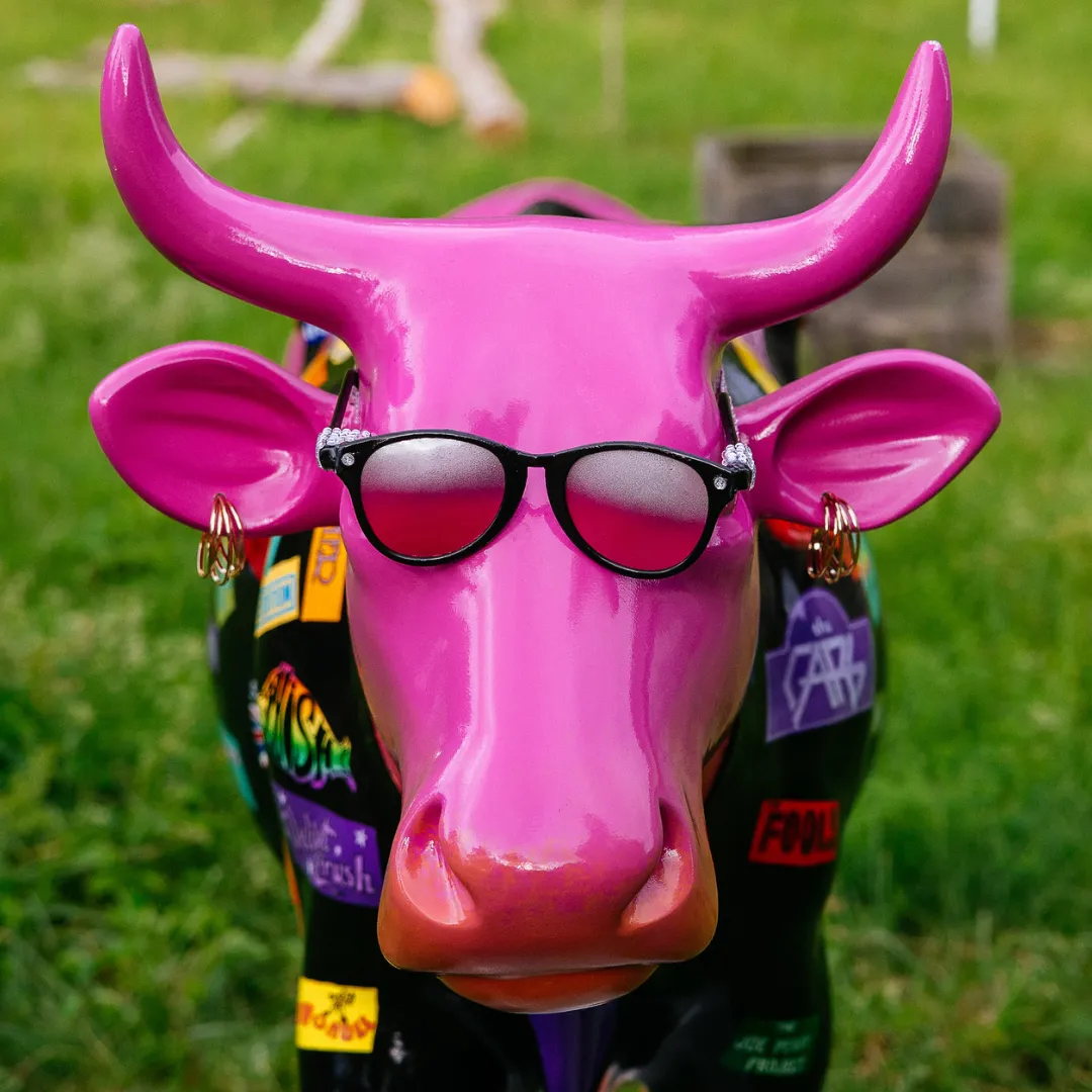 CowParade Cowgirl Rocks Cow