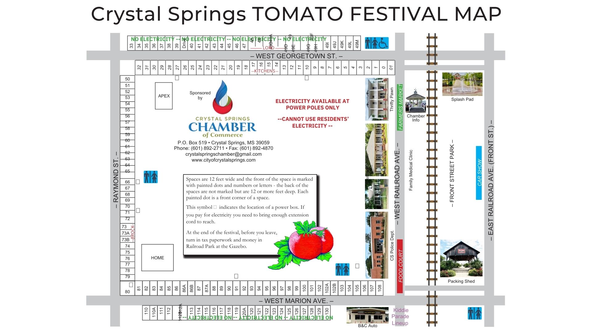 Crystal Springs Tomato Festival Vendor Map