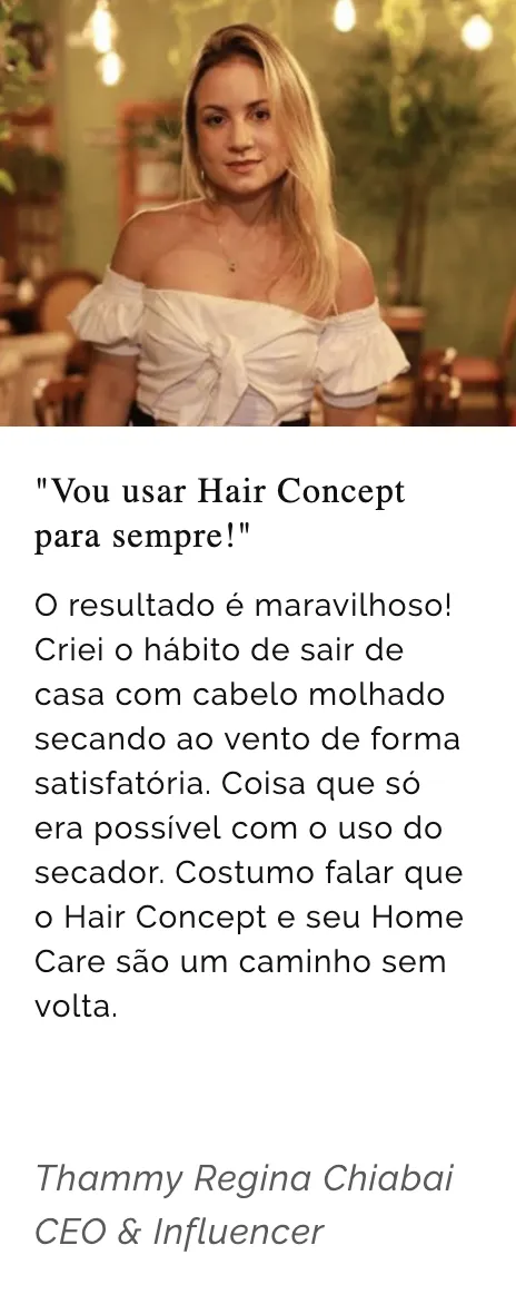 cliente satisfeita com o Roberta Gomes dona do Hair Concept by Rg Vitoria salao de Beleza