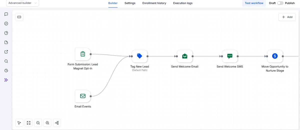 Workflow Builder Mockup