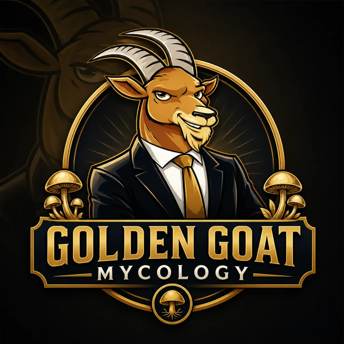 Golden Goat Mycology Logo