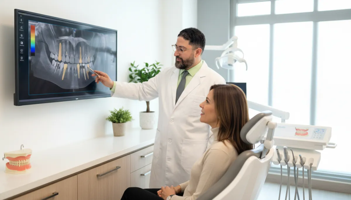 Patient speaking with a medical provider during a gynecology consultation