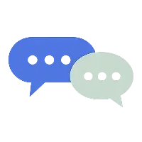 Chat bubbles representing communication and collaboration