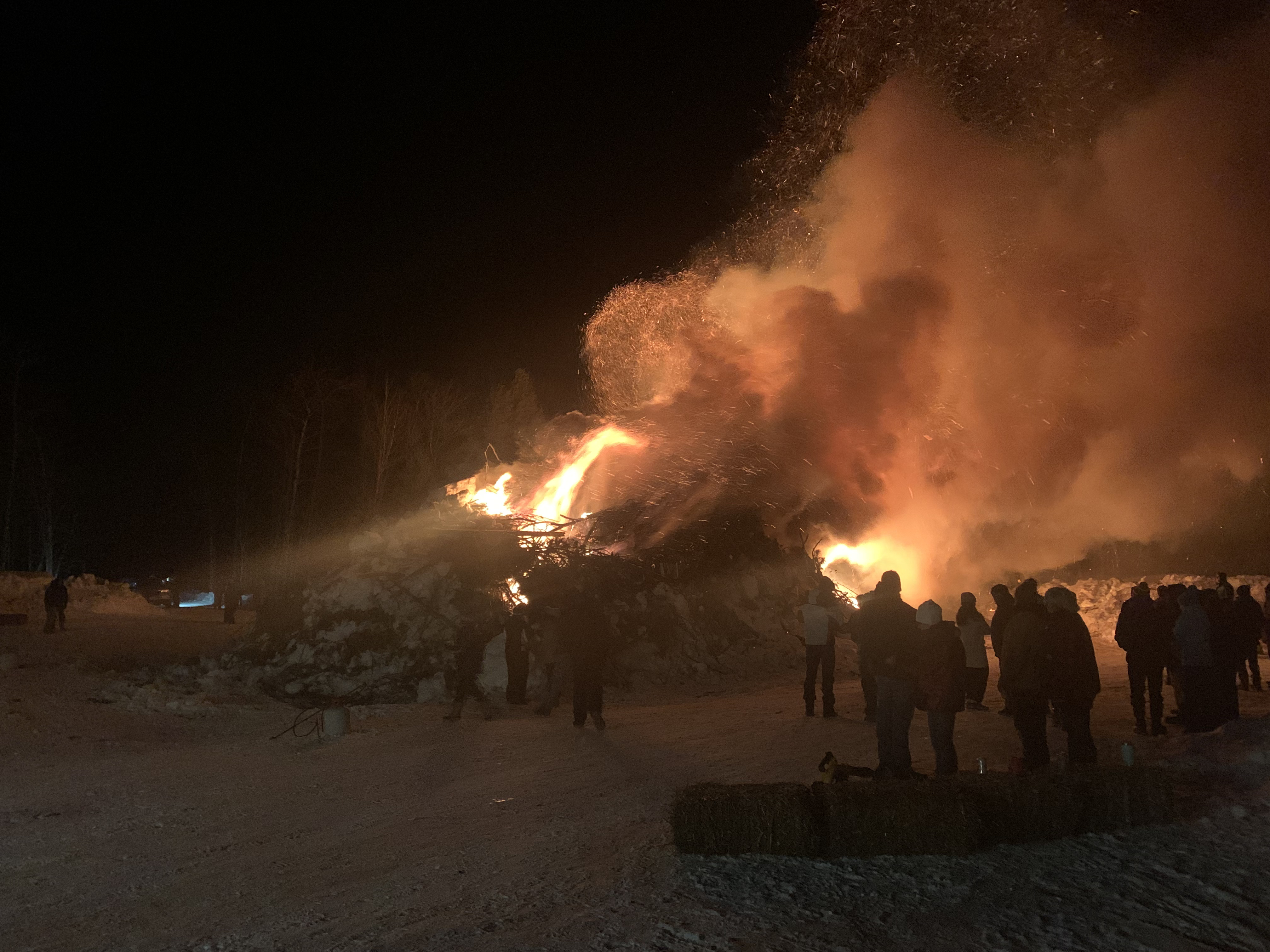 Madeline Island bonfire