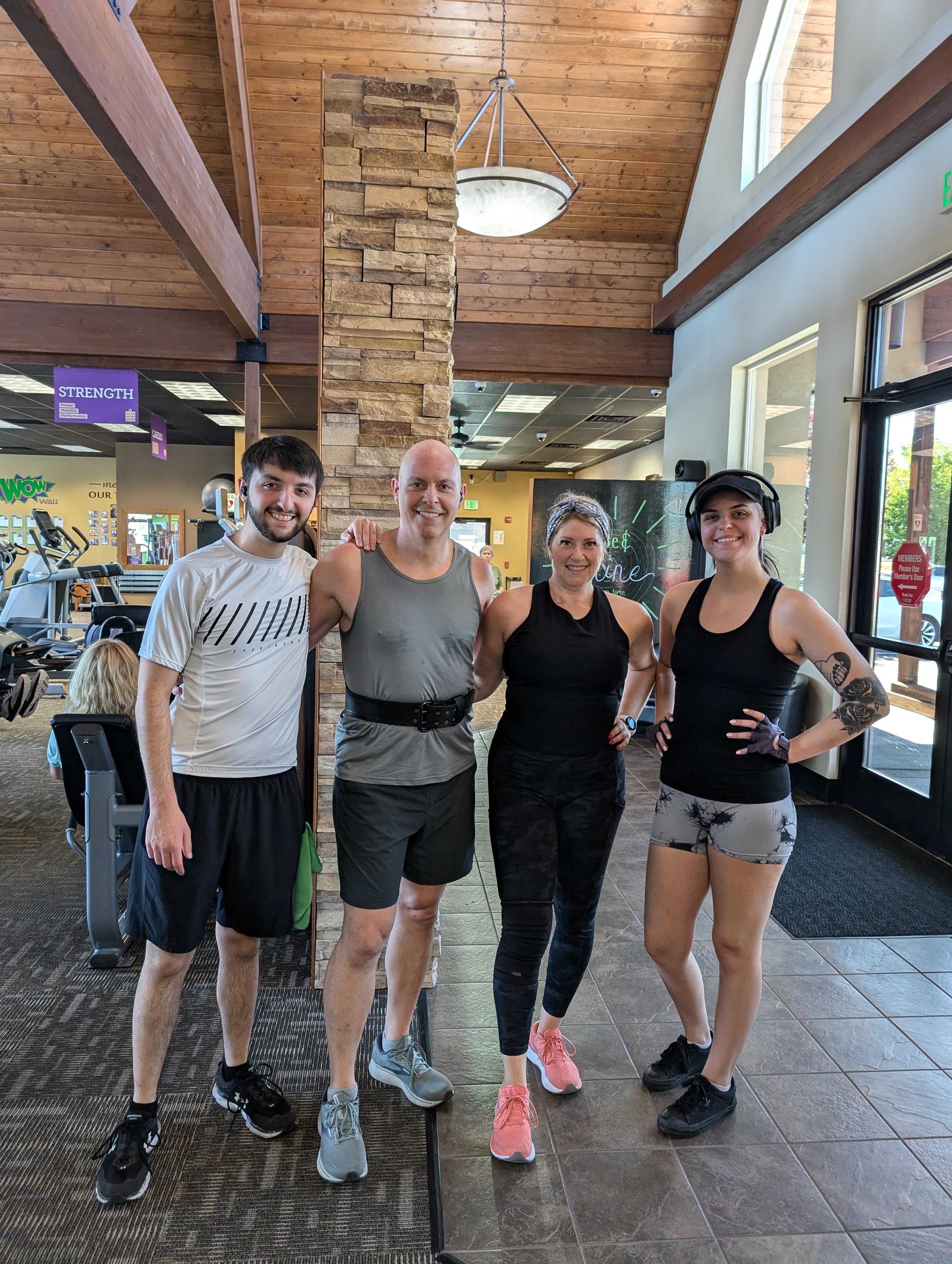 Dr. Ian Quitadamo with his family at the gym