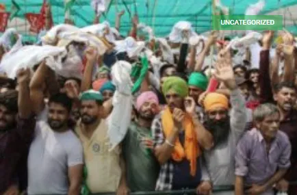 Indian Farmers protesting in Utar Pradesh
