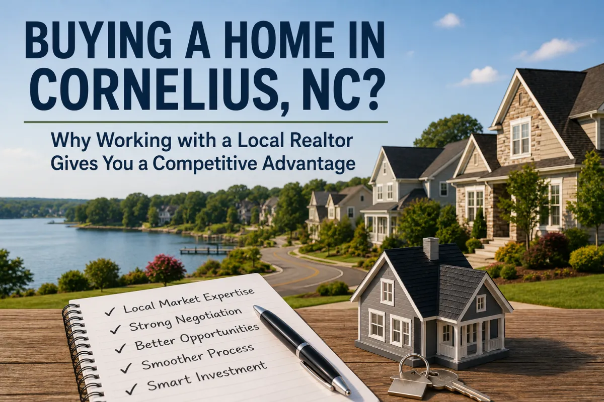 Local Realtor in Cornelius, NC helping homebuyers navigate the North Carolina real estate market with expert guidance and confidence.
