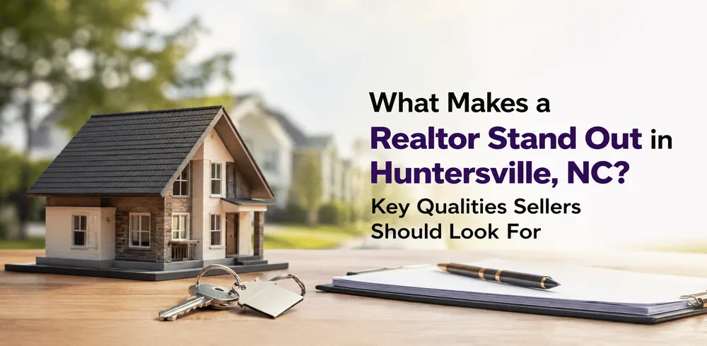 Realtor helping a homeowner sell a house in Huntersville NC