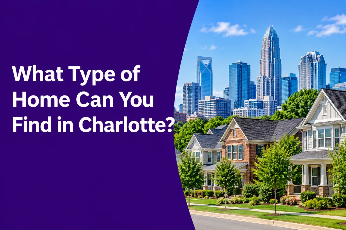 Charlotte NC homes for sale and different home types for buyers