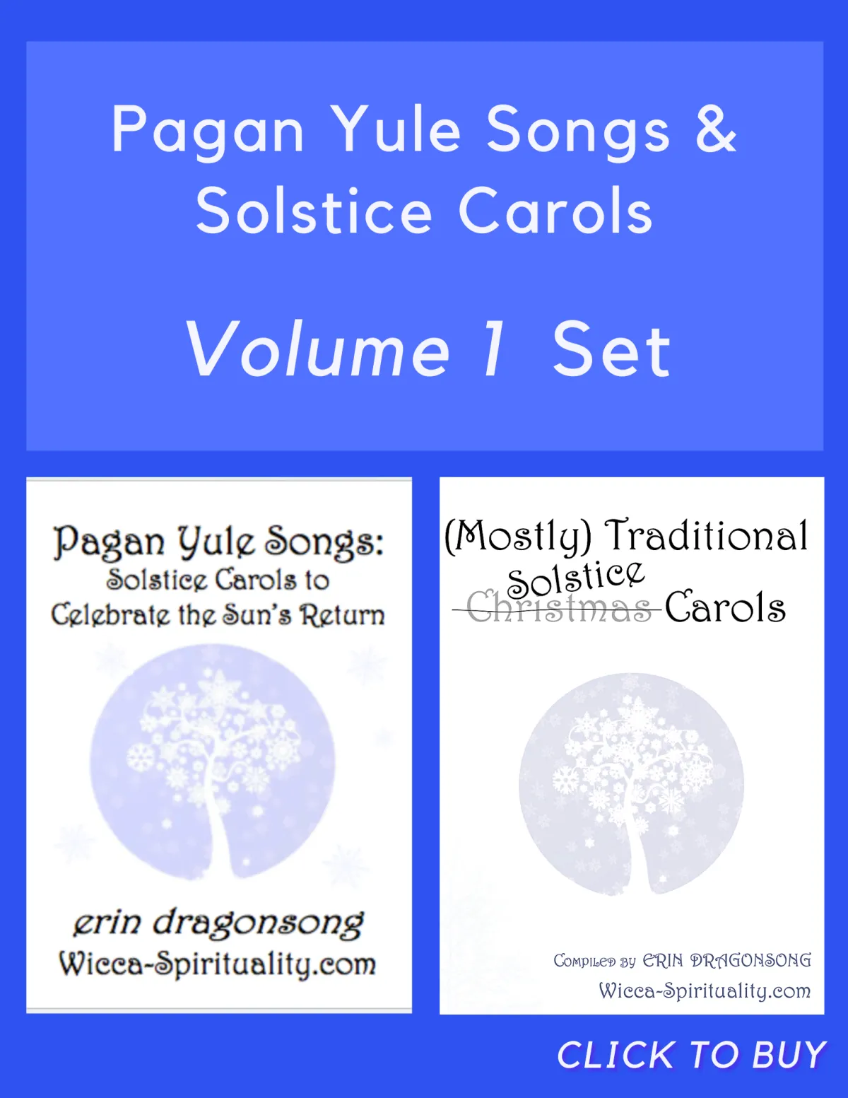 Pagan Yule Songs & Solstice Carols- Volume 1 set, by erin Dragonsong, WIcca-Spirituality.com