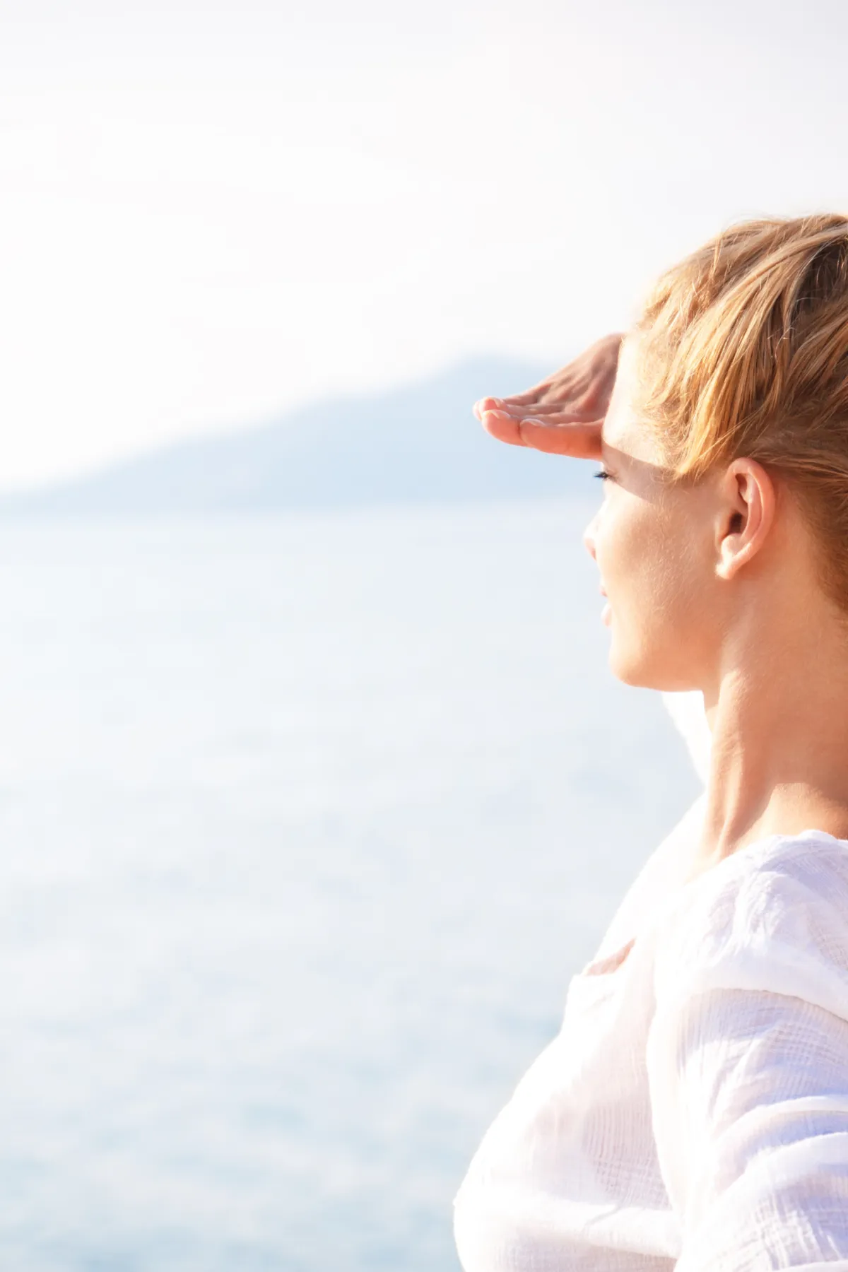 Woman looking towar the horizon