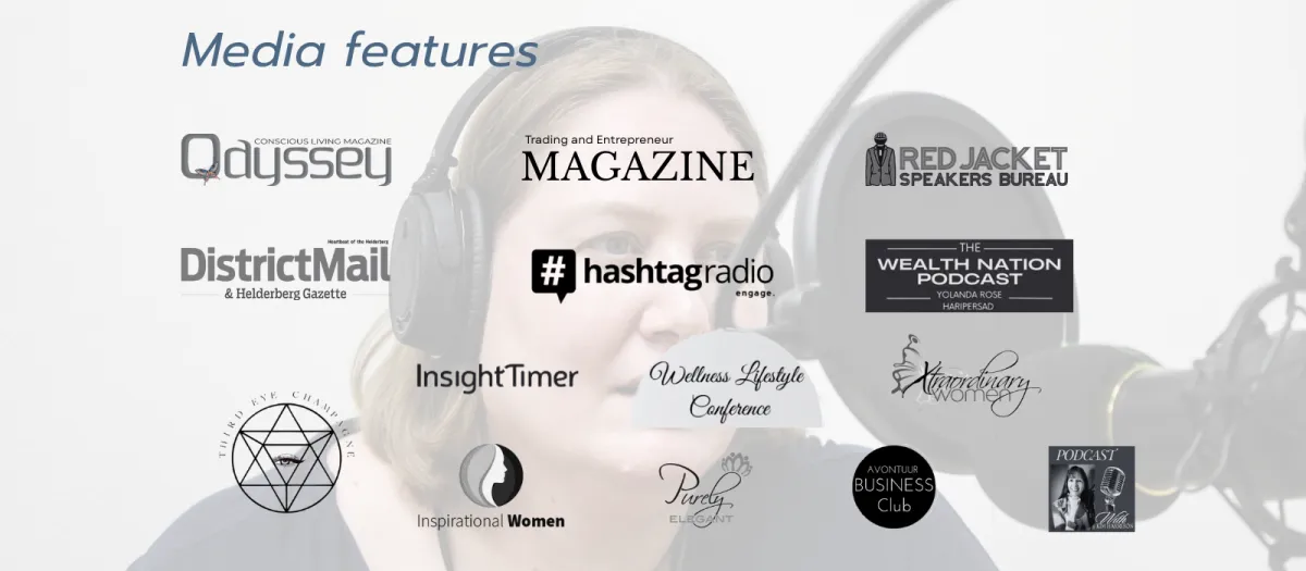 Melanie Britz Media features, conferences, keynote speaker, Insight Timer teacher,newspapers, magazines, podcasts, networking