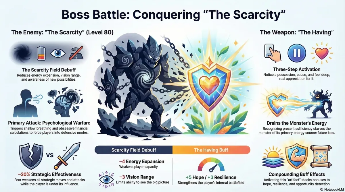 The Scarcity Boss: A Dungeon Crawler Guide to Manifesting Through Economic Anxiety