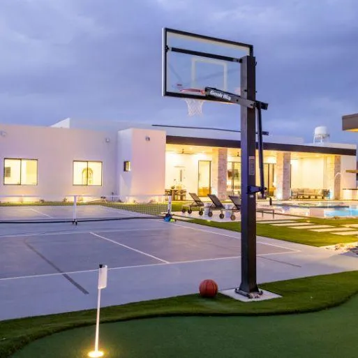 Sport court for basketball and pickleball activities