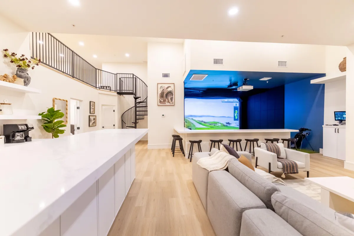 Sun-drenched poolside loungers and water features in Scottsdale luxury estate