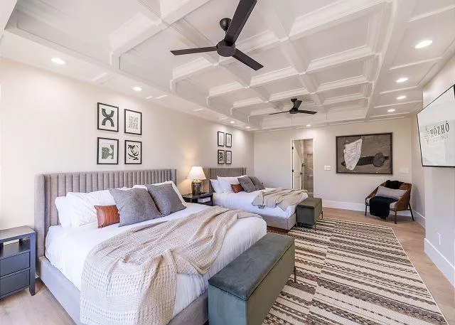 Master suite with king-size bed and ensuite spa-like bathroom