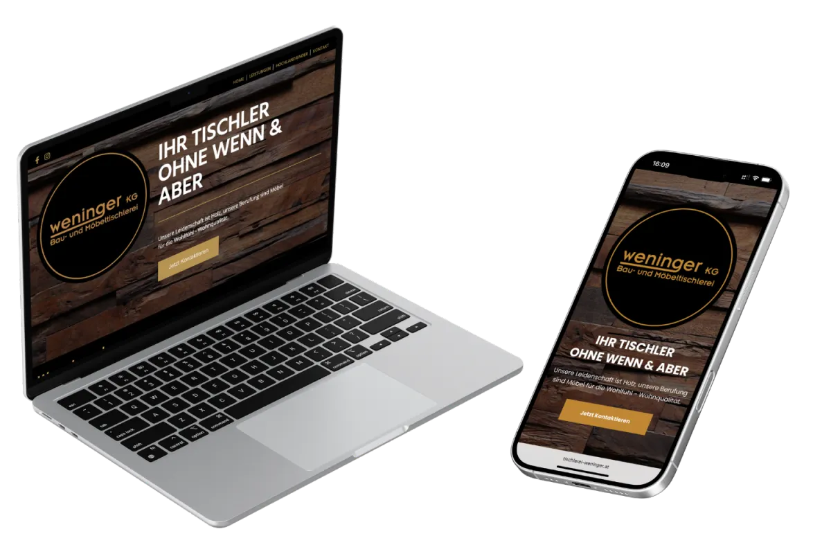 Webdesign Tischlerei Weninger