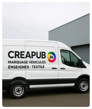 Flocage complet de véhicule utilitaire pour entreprise artisanale dans la Vienne (86)