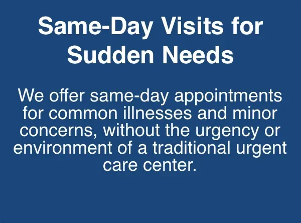 Same-day medical appointments for common illnesses and minor concerns in Silverado Ranch