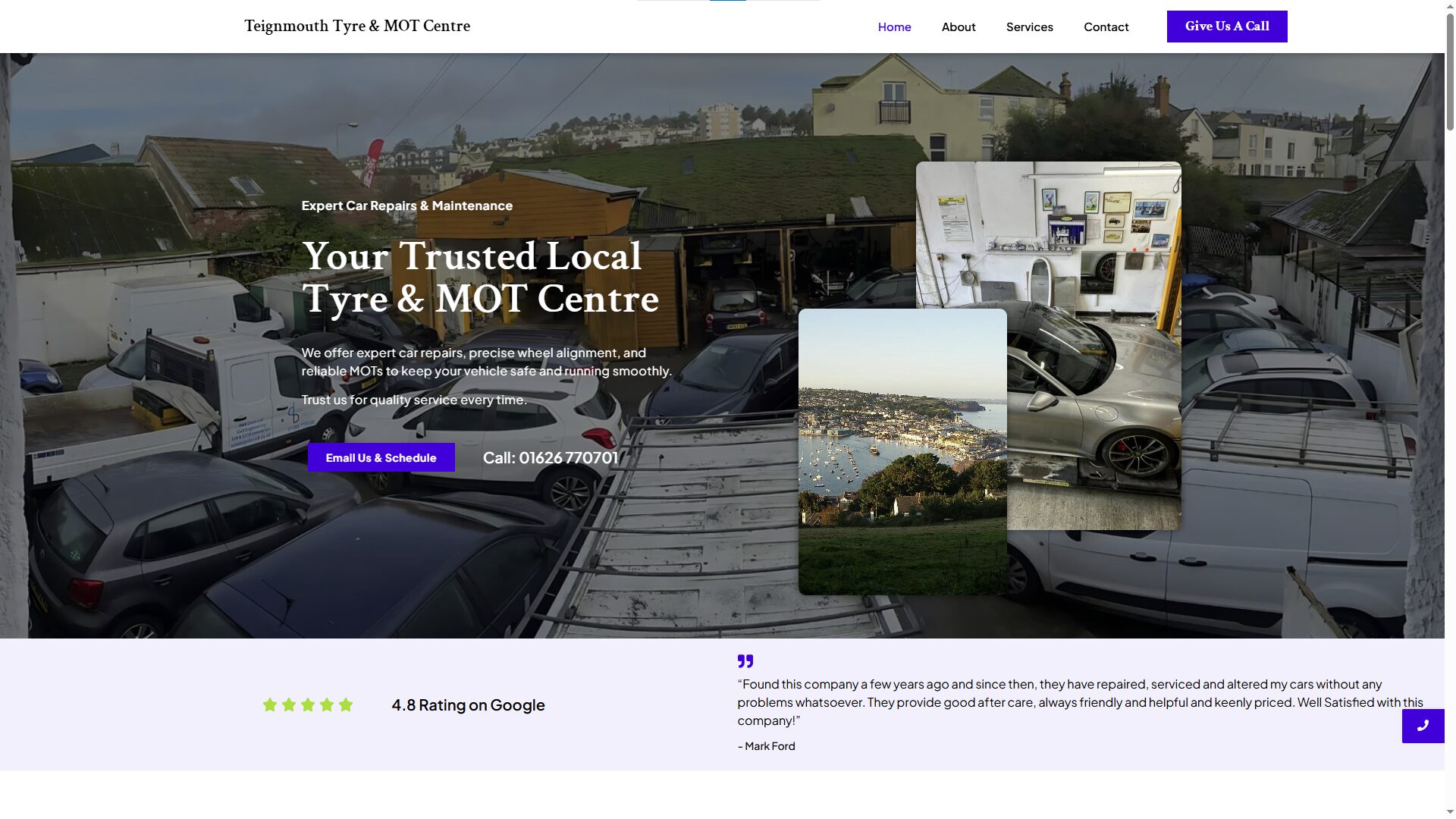 Teignmouth Tyre  MOT Centre Website Case Study