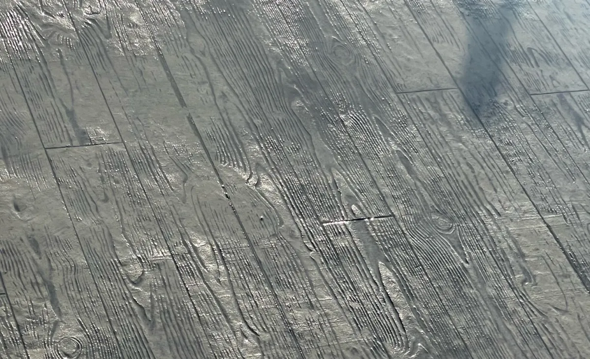 Decorative concrete patio