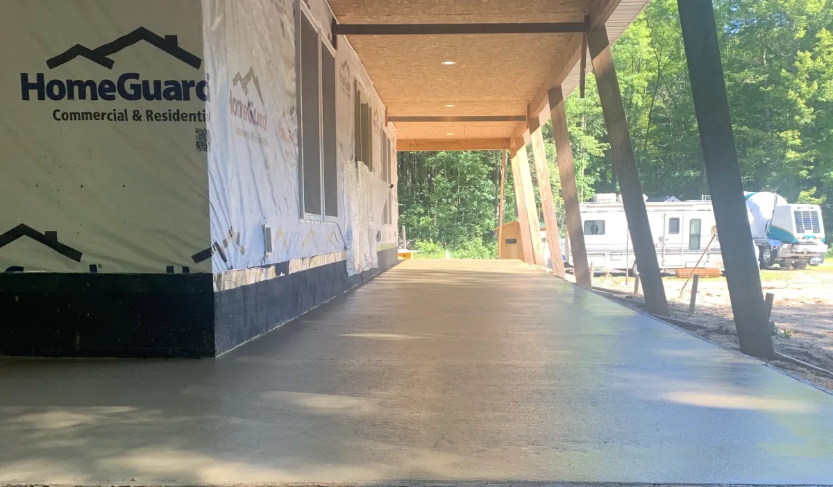 Concrete patio