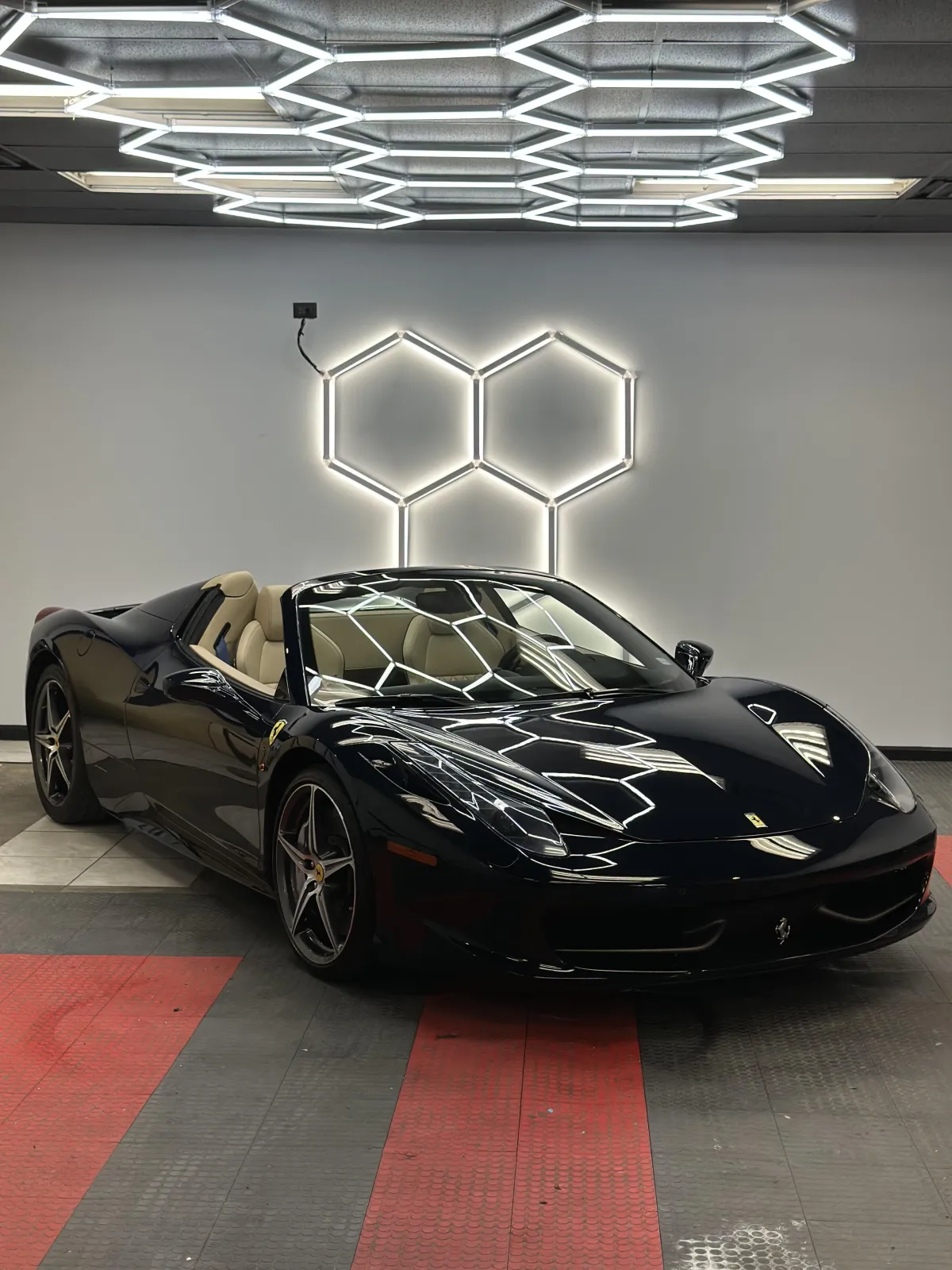 blue Ferrari 458spyder