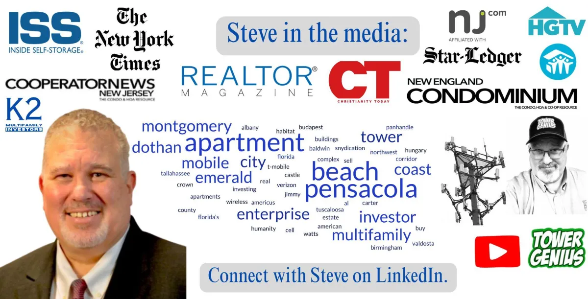 Florida multifamily investor apartment complex buyer, real estate syndicator, wireless real estate expert, Global habitat housing advocate Steve from K2 REI 850-842-5900