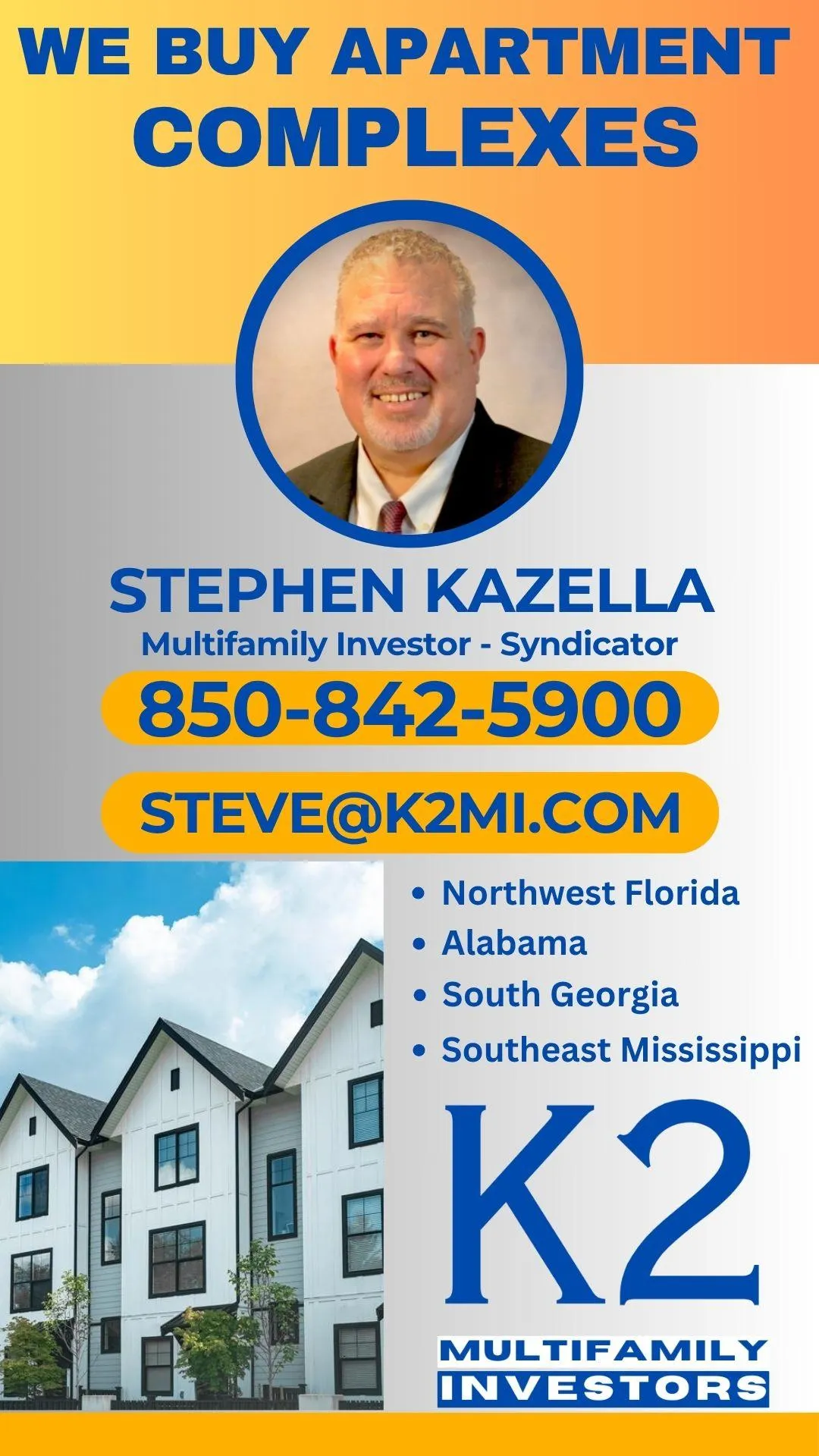 Sell My Apartment Complex Florida Alabama Mississippi Georgia