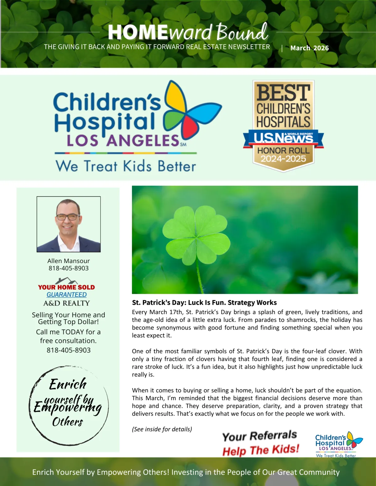 Homeward Bound Newsletter Cover