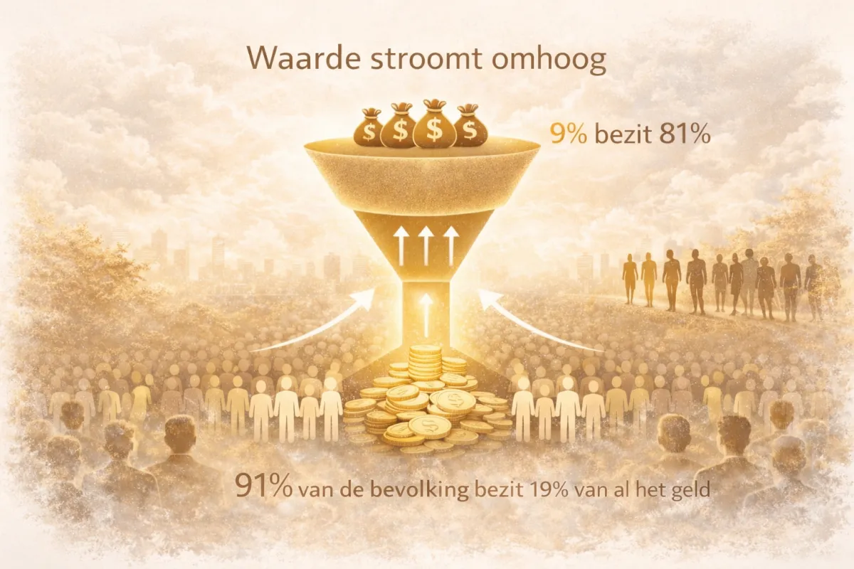 90% van de mensen bezit 19% van het geld — Inpact financiële vrijheid