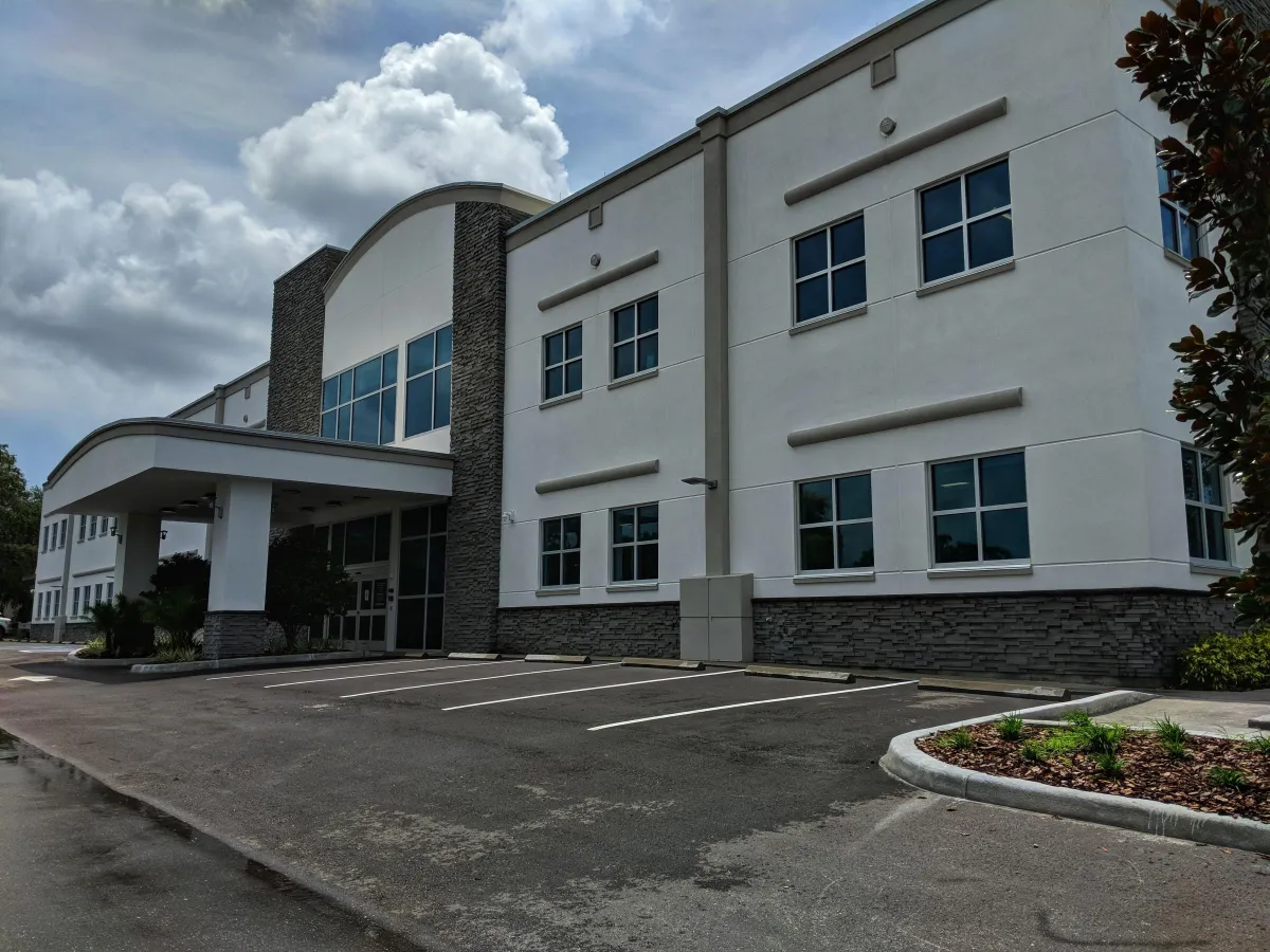 Commercial building with EIFS