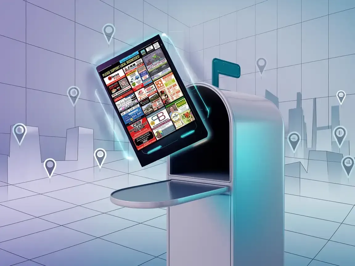 a holographic postcard for local business marketing