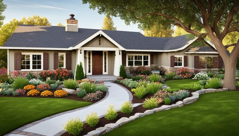 Memphis home with lush green lawn and colorful front door