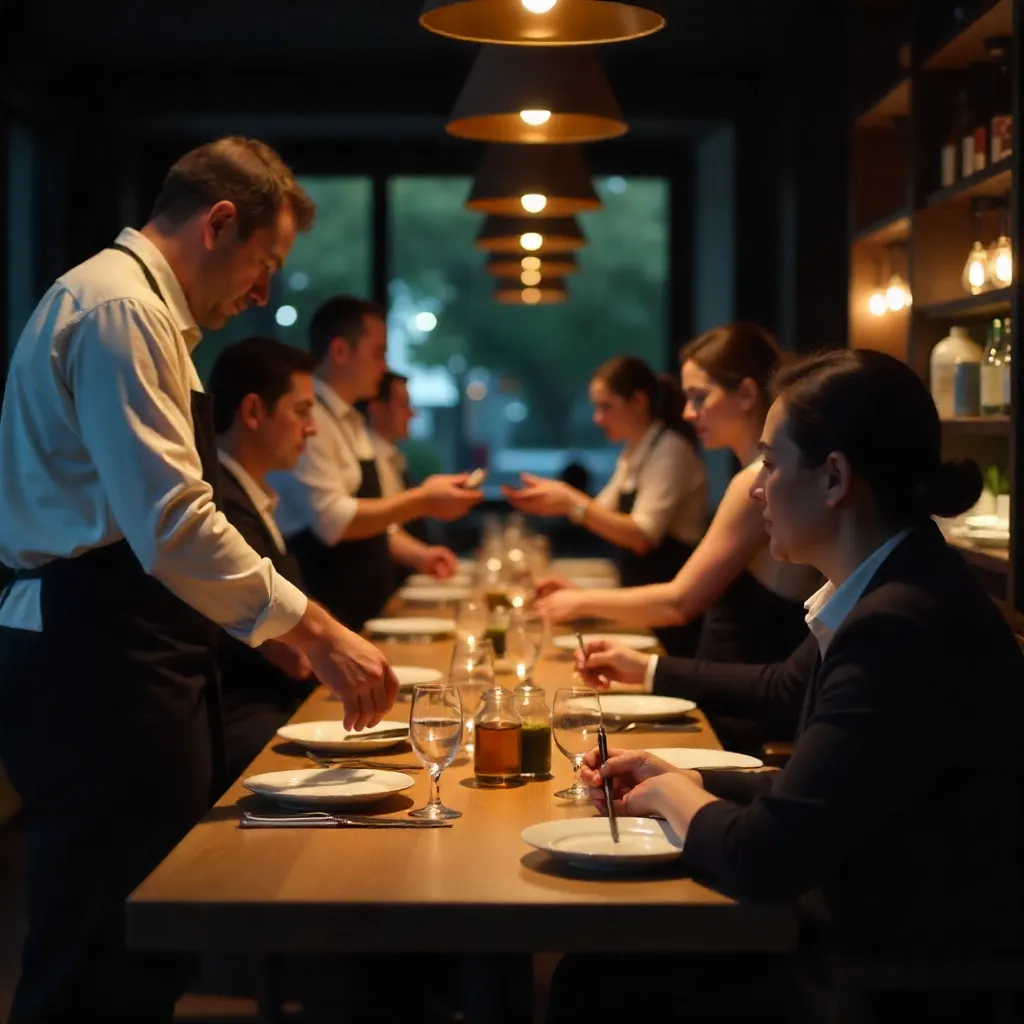 a blurry image of a person walking down a street