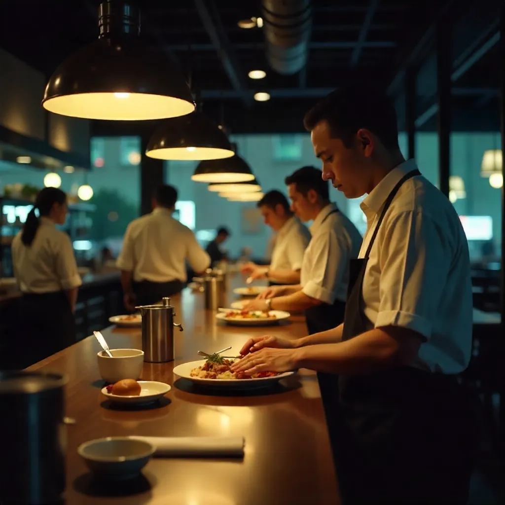 a blurry image of a person walking down a street