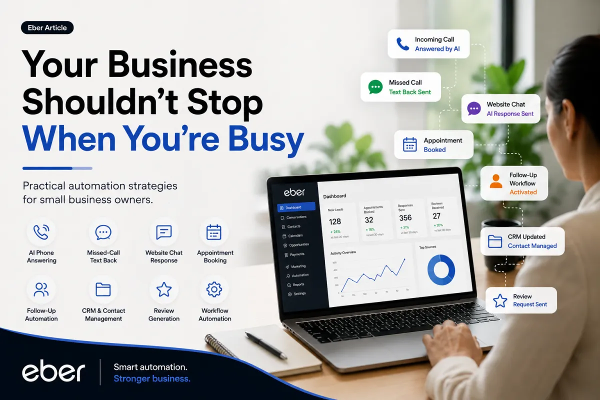 Your Business Shouldn’t Stop When You’re Busy | Eber AI