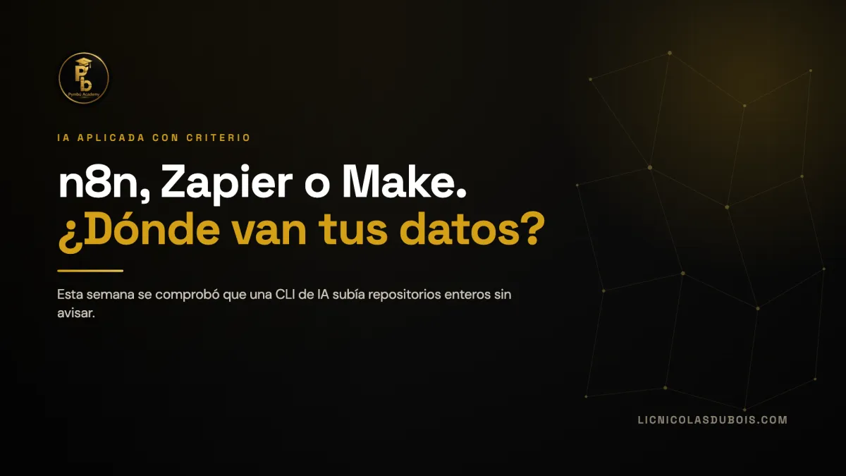 n8n vs Zapier vs Make: cuál elegir para automatizar tu empresa (y dónde terminan tus datos)