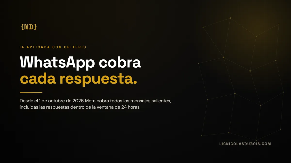 El cambio de precios de WhatsApp Business API en octubre