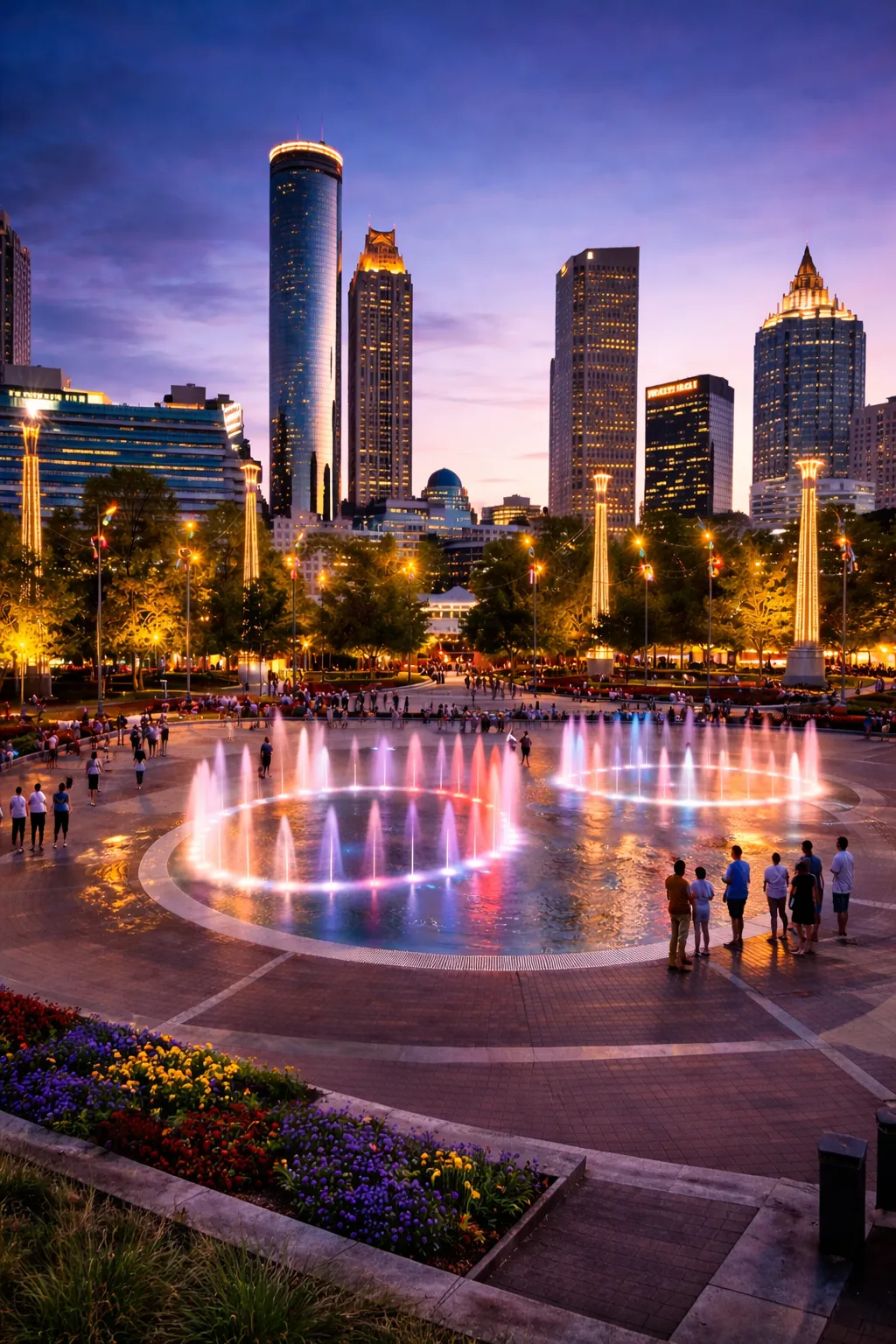 Atlanta skyline with professional overlay