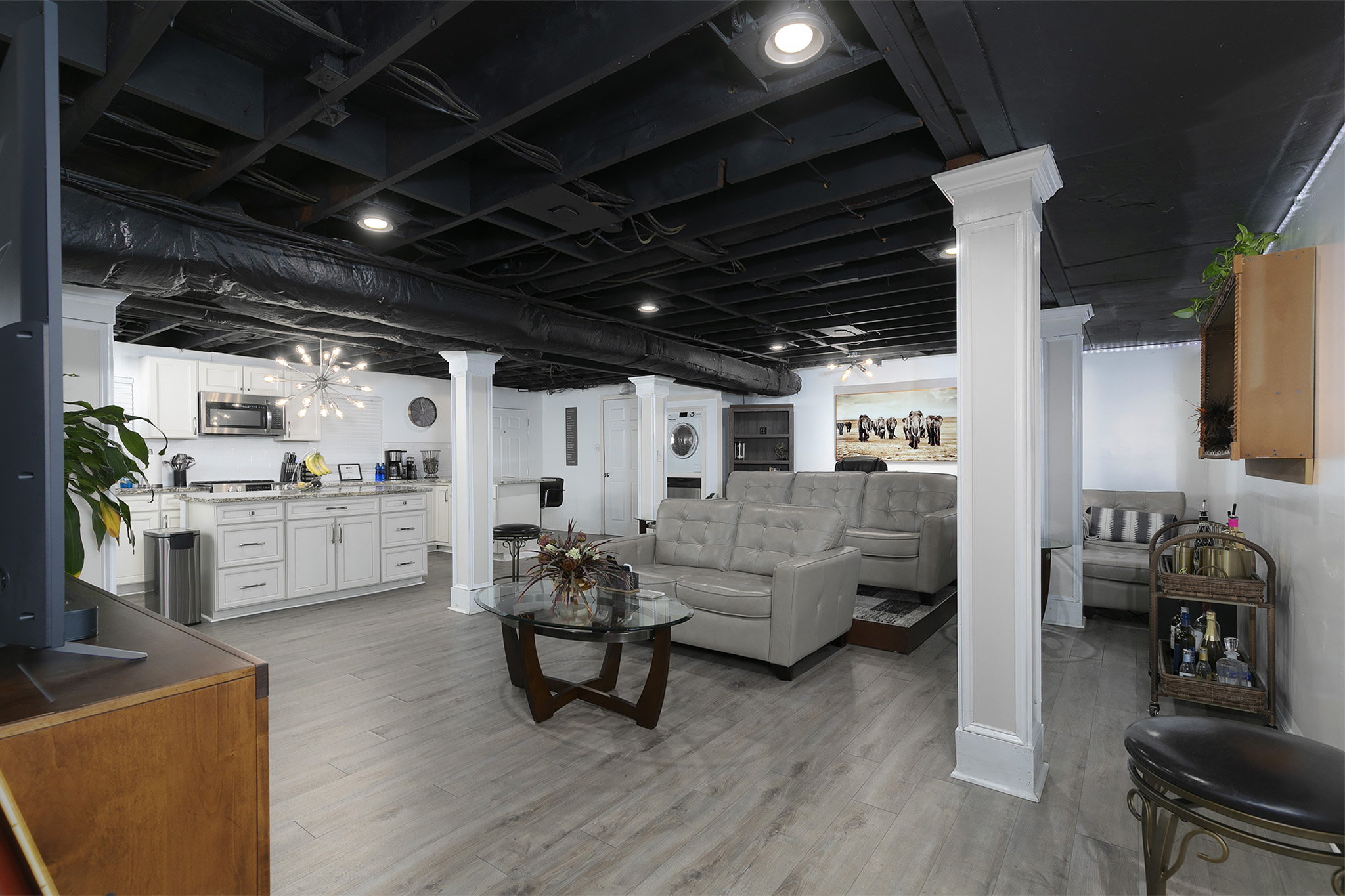 Luxury estate interior detailed view