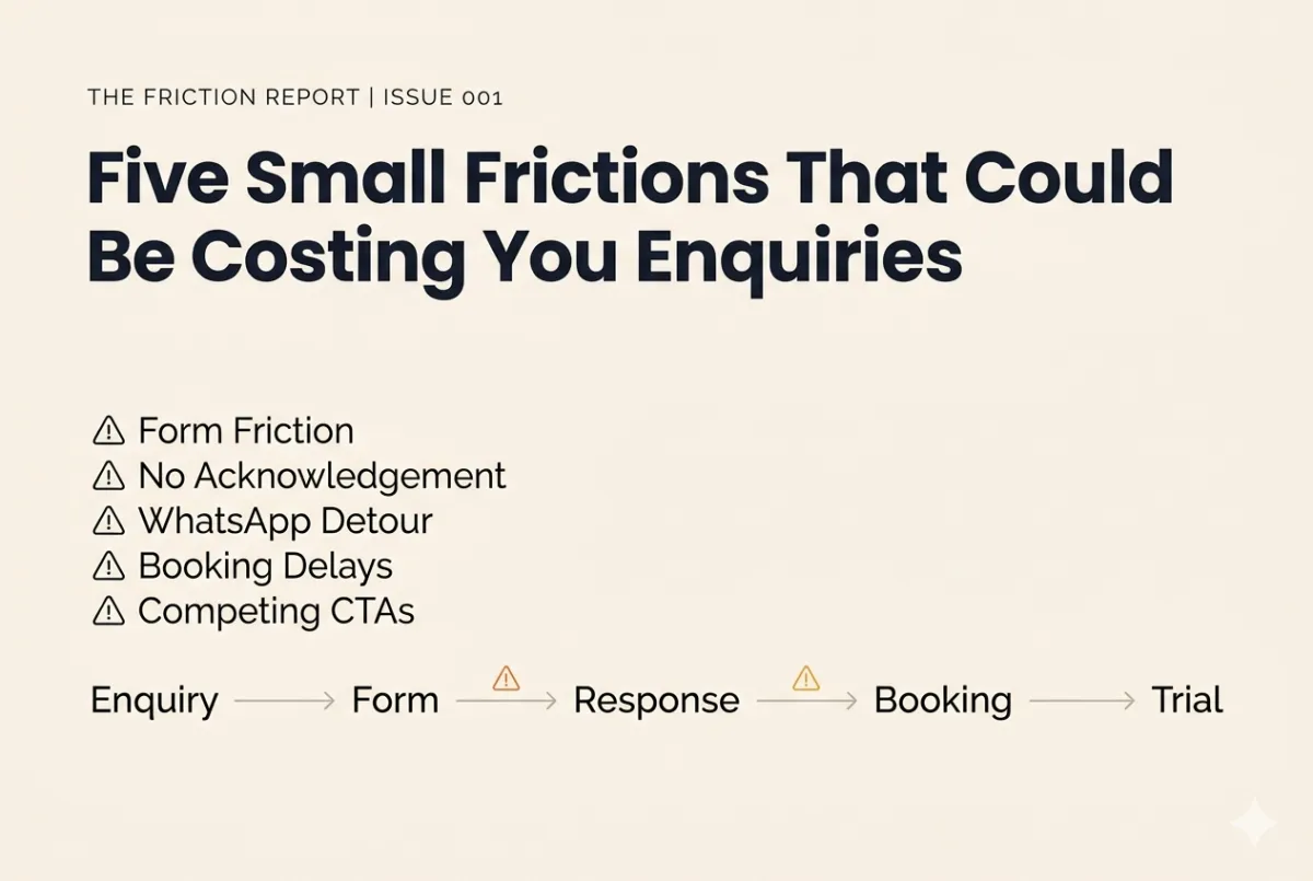 Five Small Frictions That Could Be Costing You Enquiries
