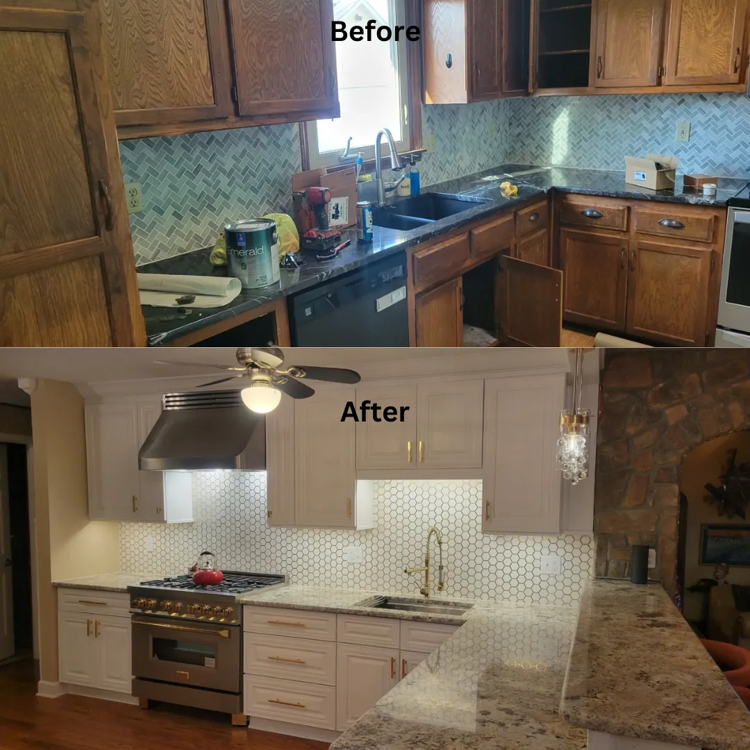 before and after kitchen transformation