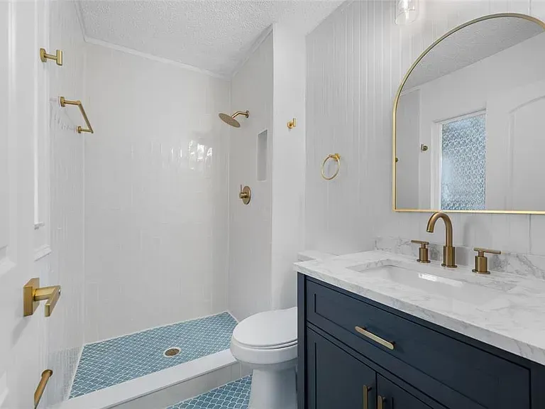 Contractor completing interior renovation in a modern home