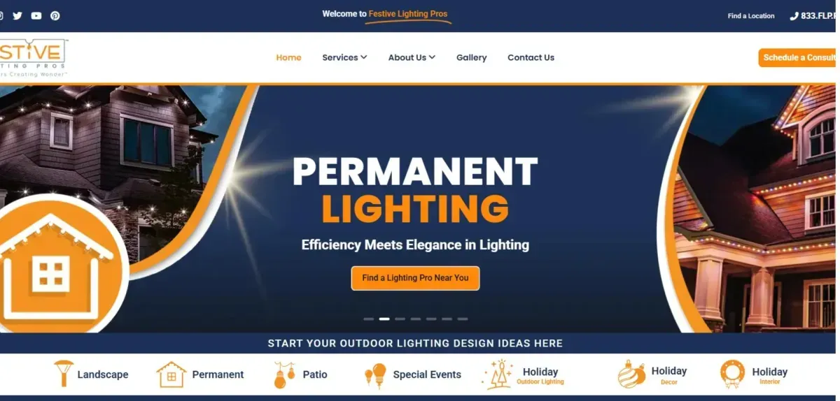Festive Lighting Pros website