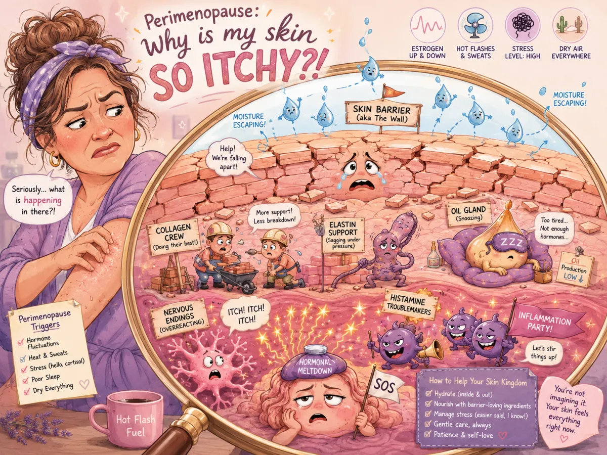 why is skin itchy in perimenopause