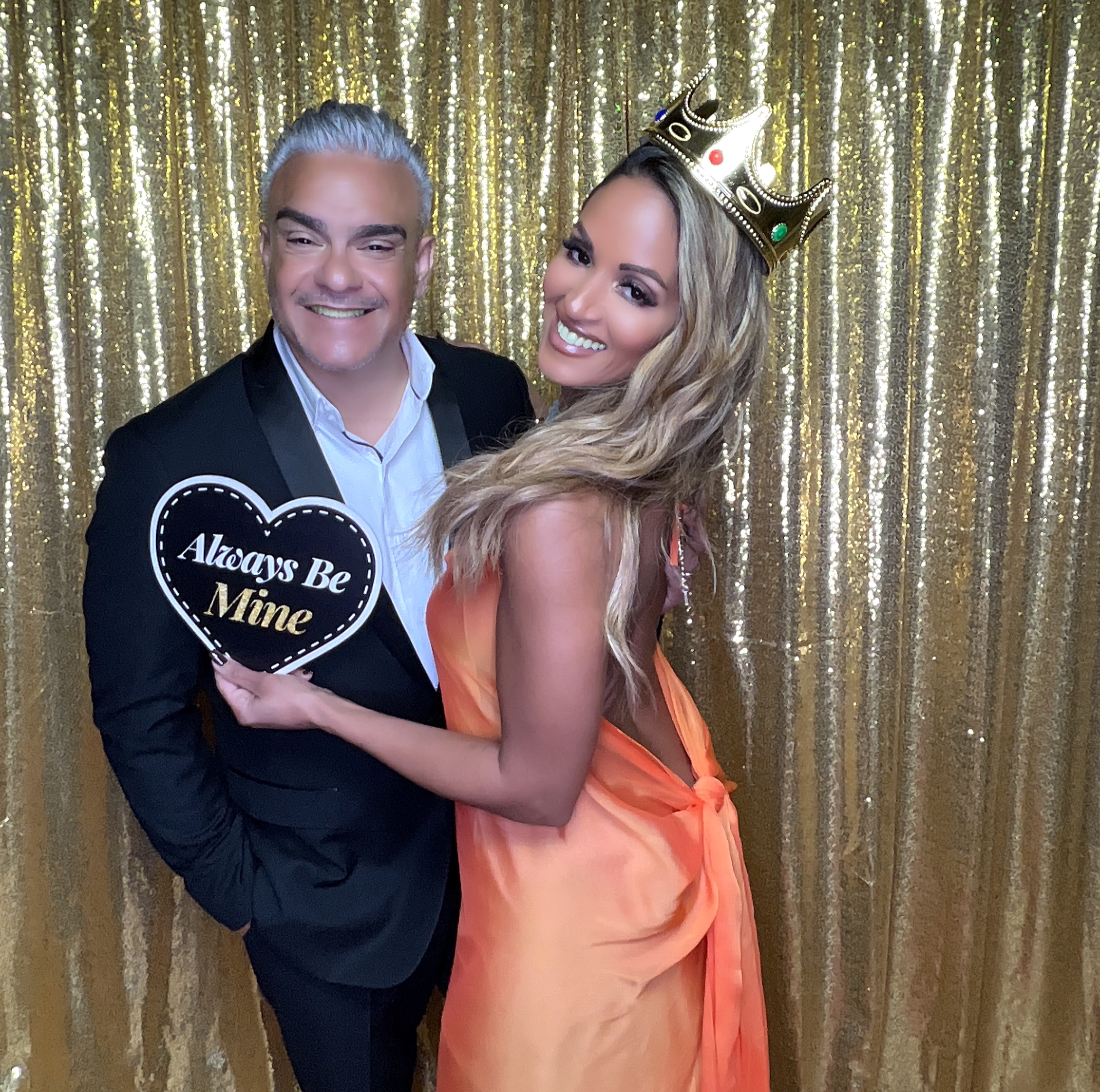 Gold sequin Backdrop for Photo Booth Rental Orlando