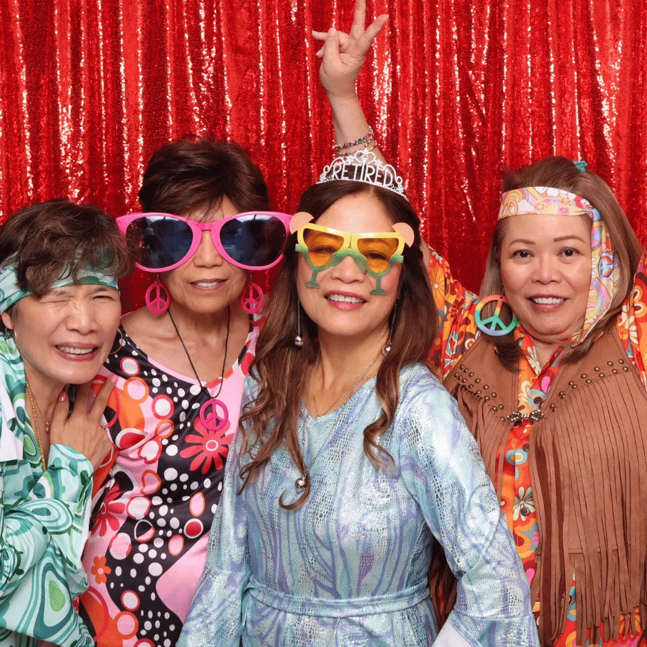 Red sequin Backdrop for Photo Booth Rental Orlando