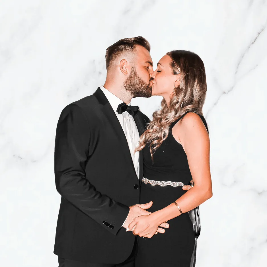 White Marble Backdrop for Photo Booth Rental Orlando